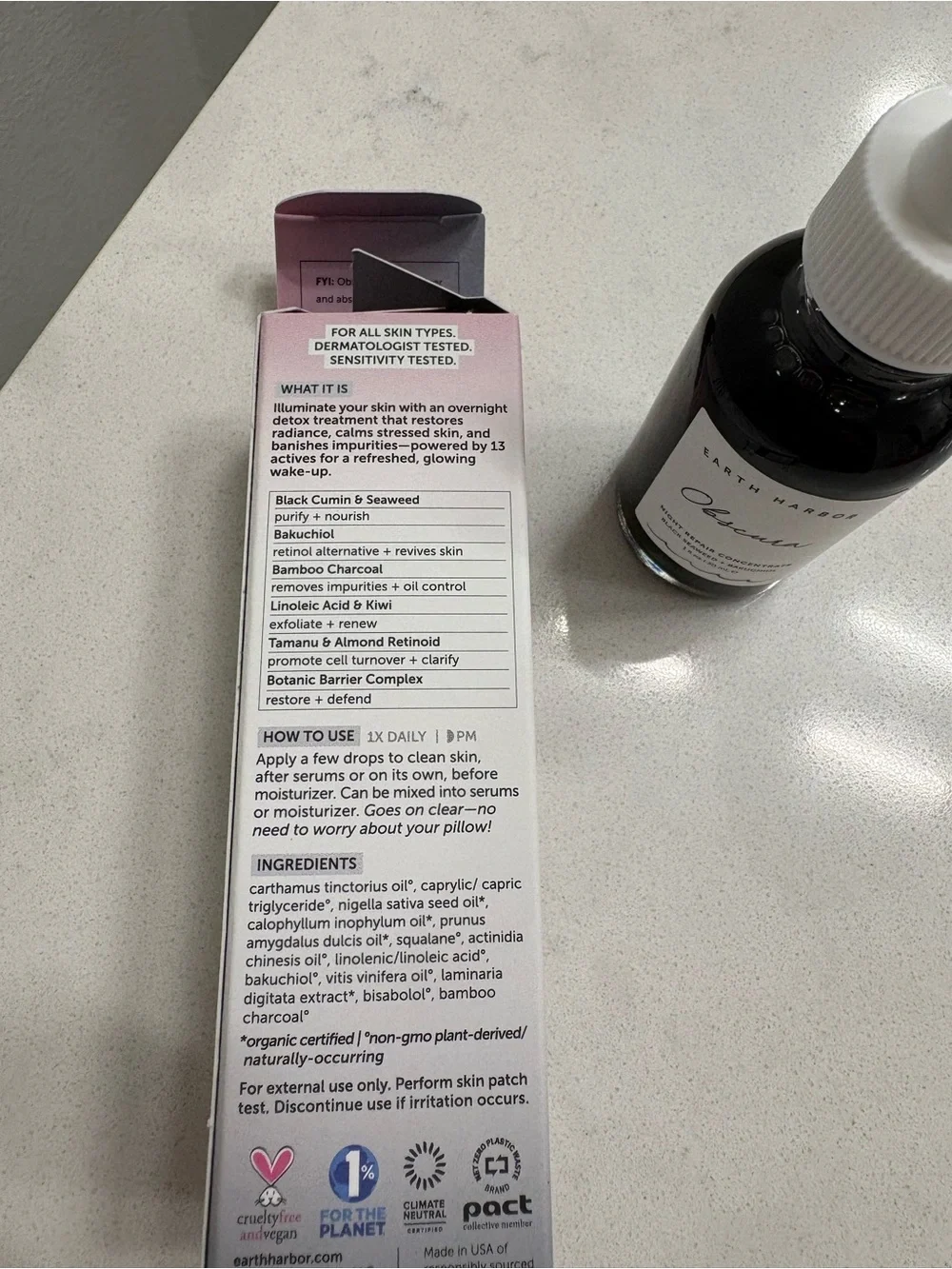 Earth Harbor Obscura Night Repair Concentrate - New
